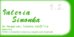 valeria simonka business card